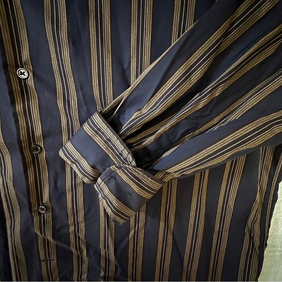 Joseph Abboud Black and Brown Casual Button Down Shirt Big and Tall 3XLT - Picture 4 of 10